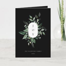 ボタモダンニカルジョイホリデーフォトカードブラック シーズンカード