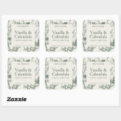 ボタモダンニカルセージフローラシンプル製品 スクエアシール (シート)