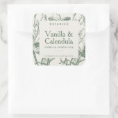 ボタモダンニカルセージフローラシンプル製品 スクエアシール (バッグ)