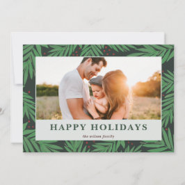 ボタモダンニカルベリーのグリーンフォト シーズンカード