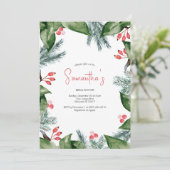 ボタモダンニカルボーダークリスマスブライダルシャワーI 招待状 (スタンド正面)