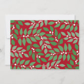 ボタモダンニカルメリークリスマスフォト深い赤 シーズンカード (裏面)