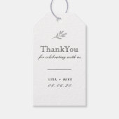 ボタモダンニカルラインアート結婚式の引き出物ありがとう ギフトタグ (正面)