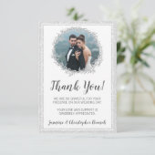 ボタモダンニカルリーフシルバーリースありがとう サンキューカード (スタンド正面)