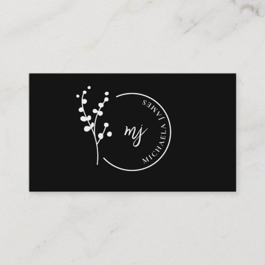 ボタモダンニカルロエレガントゴQRコード 名刺 (正面)