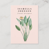 ボタモダンニカルロゴピンクQRコードソーシャルメディア 名刺 (正面)