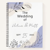 ボタモダンミニマルニカルア結婚ートズゲストブック ノートブック (正面)