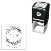 ボタモダンンエレガントイニシャル結婚ズモノグラム セルフインキングスタンプ (インサイチュ)