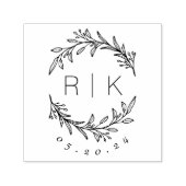 ボタモダンンエレガントイニシャル結婚ズモノグラム セルフインキングスタンプ (デザイン)