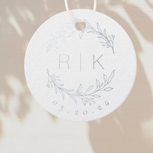 ボタモダンンエレガントイニシャル結婚ズモノグラム フェイバータグ