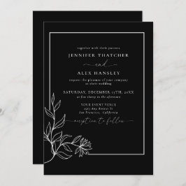 ボタモダンンエレガントク離れ製QRコー結婚ドの入力 招待状