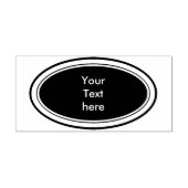 ボタモダンン楕円（枠+名前） ラバースタンプ (インプリント)