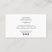 ボタモダンン絵を描ウォーターカラー離れ 名刺 (裏面)