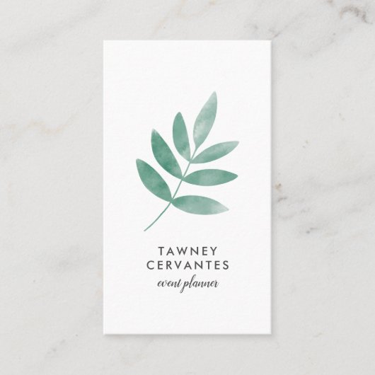 ボタモダンン絵を描ウォーターカラー離れ 名刺 (正面)