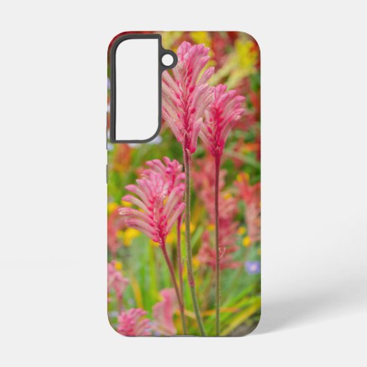 ボタユニークニカルピンクカンガルー前花 SAMSUNG GALAXYケース (裏面)
