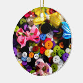 ボタンおよび弓 セラミックオーナメント (左)