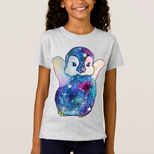 ボタンという名のペンギン Tシャツ (正面)