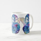 ボタンという名前のペンギン コーヒーマグカップ (正面右)