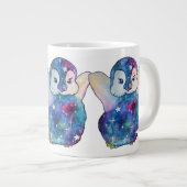ボタンという名前のペンギン ジャンボコーヒーマグカップ (正面右)