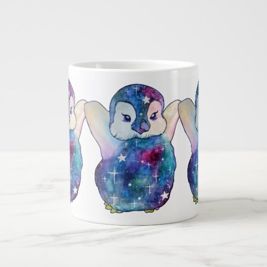 ボタンという名前のペンギン ジャンボコーヒーマグカップ (正面)