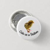 ボタンとして可愛いウズラ 缶バッジ (正面&裏面)