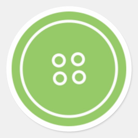 ボタンとして可愛い（緑） ラウンドシール (正面)