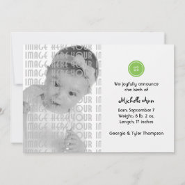 ボタンとして可愛い（緑） 案内状