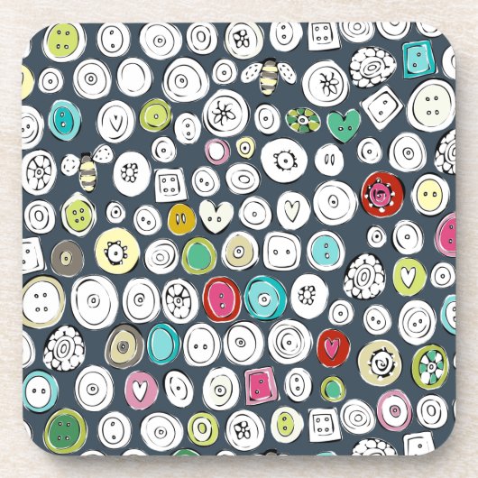 ボタンとミツバチの石板 コースター (正面)