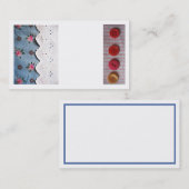 ボタンとレースの裁縫 名刺 (正面/裏面)