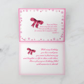 ボタンと弓 – カスタマイズどの年齢でも カード (内部)