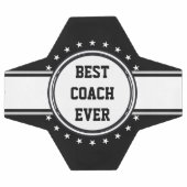 ボタンと星の白+あなたのバックガー。&アイディア サッカーボール (フラット)