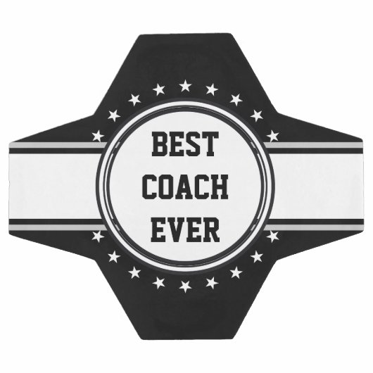 ボタンと星の白+あなたのバックガー。&アイディア サッカーボール (フラット)