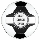 ボタンと星の白+あなたのバックガー。&アイディア サッカーボール (正面)