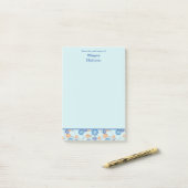 ボタンと裁縫針パーソナライズされた ポストイット (デスク上)