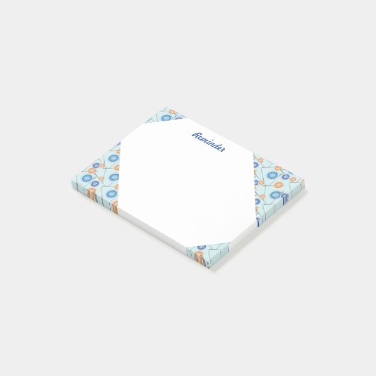 ボタンと裁縫針 ポストイット (アングル)