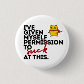 ボタンに対する吸許可 缶バッジ (正面)