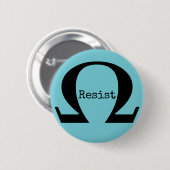 ボタンに抵抗して下さい 缶バッジ (正面&裏面)