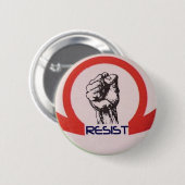 ボタンに抵抗して下さい 缶バッジ (正面&裏面)