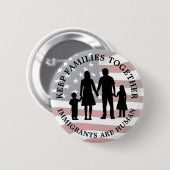 ボタンに抵抗するために家族の反切札を一緒に保って下さい 缶バッジ (正面&裏面)