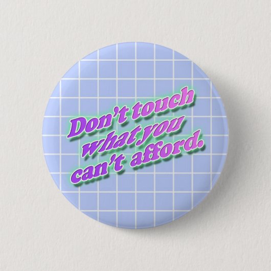 ボタンに触れないで下さい 缶バッジ (正面)