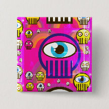 ボタンのかわいいスカル及び外国のスカル