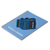 ボタンのアコーディオンのノート ノートブック (左側)