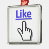 ボタンのオーナメントのように メタルオーナメント (左)