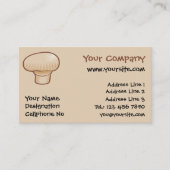 ボタンのキノコのアイコン 名刺 (正面)