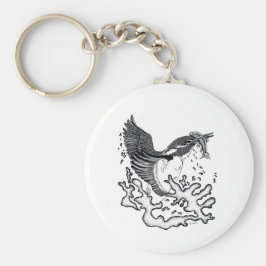ボタンのキーリングのKingfisherのイラストレーション キーホルダー
