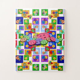 ボタンのコラージュ ジグソーパズル