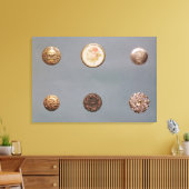 ボタンのコレクション キャンバスプリント (インサイチュ (リビング))