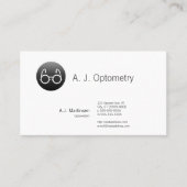 ボタンのスタイルの旧式ガラス 名刺 (正面)