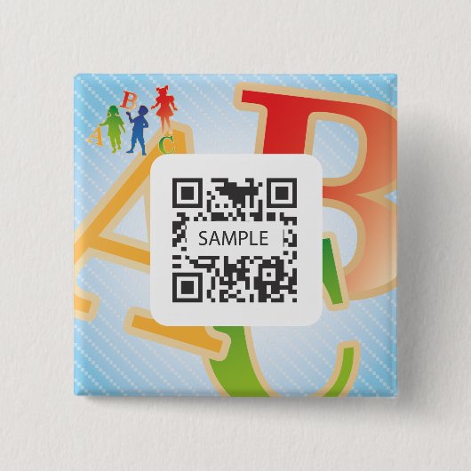 ボタンのテンプレートの託児所 缶バッジ (正面)