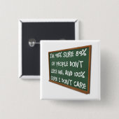 ボタンのピンを使わない気にとおもしろい嫌い 缶バッジ (正面&裏面)